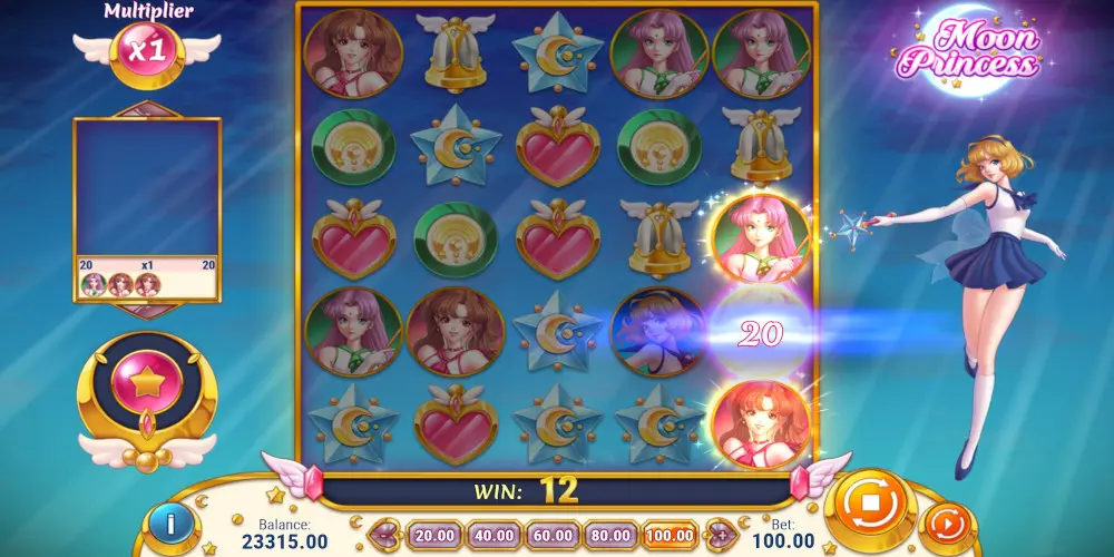 Moon Princess online slot game Gameplay Win
