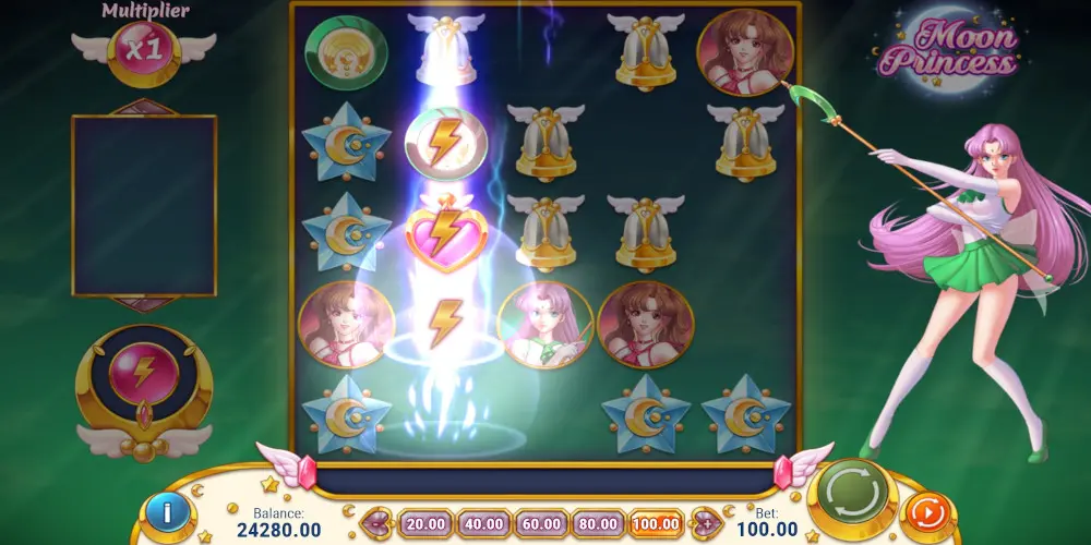 Moon Princess casino slot game Storm feature