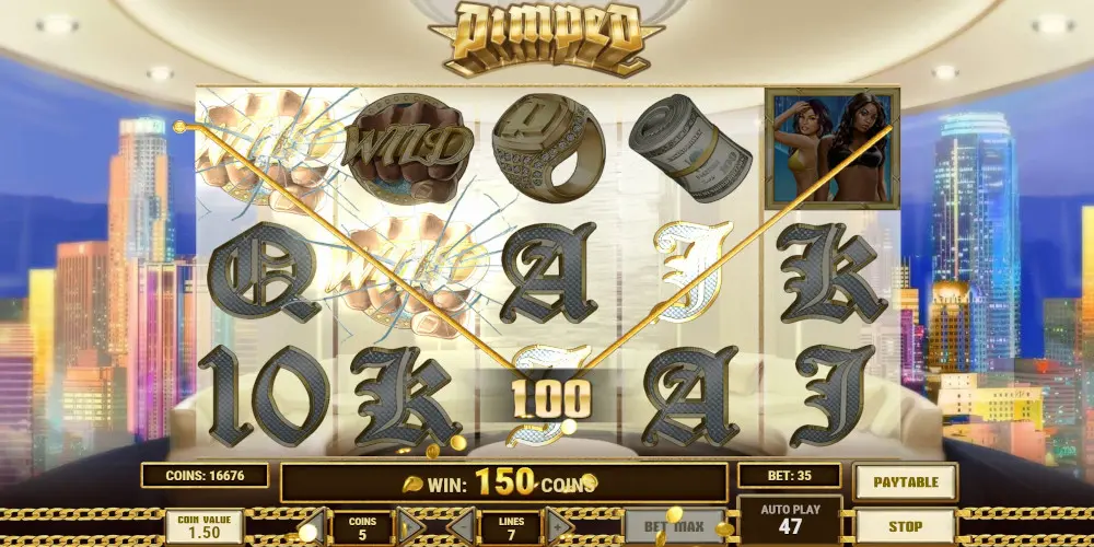 Pimped slot game Wild Symbols win