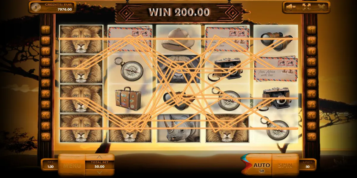 Safari slot game Big Win