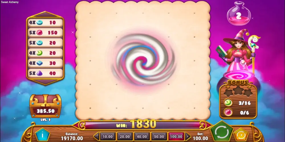 Sweet Alchemy slot game Mixed Candy feature