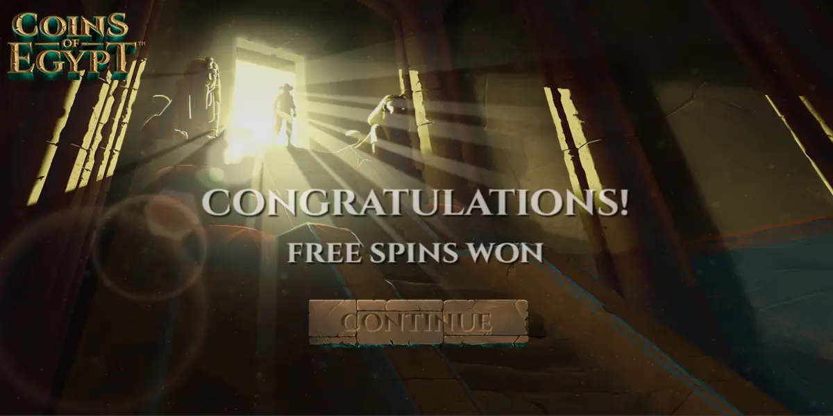 Coins of Egypt slot game Free Spins Won
