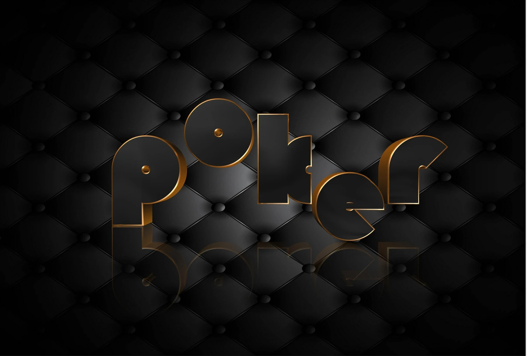How to play poker online for real money - poker logo golden-black