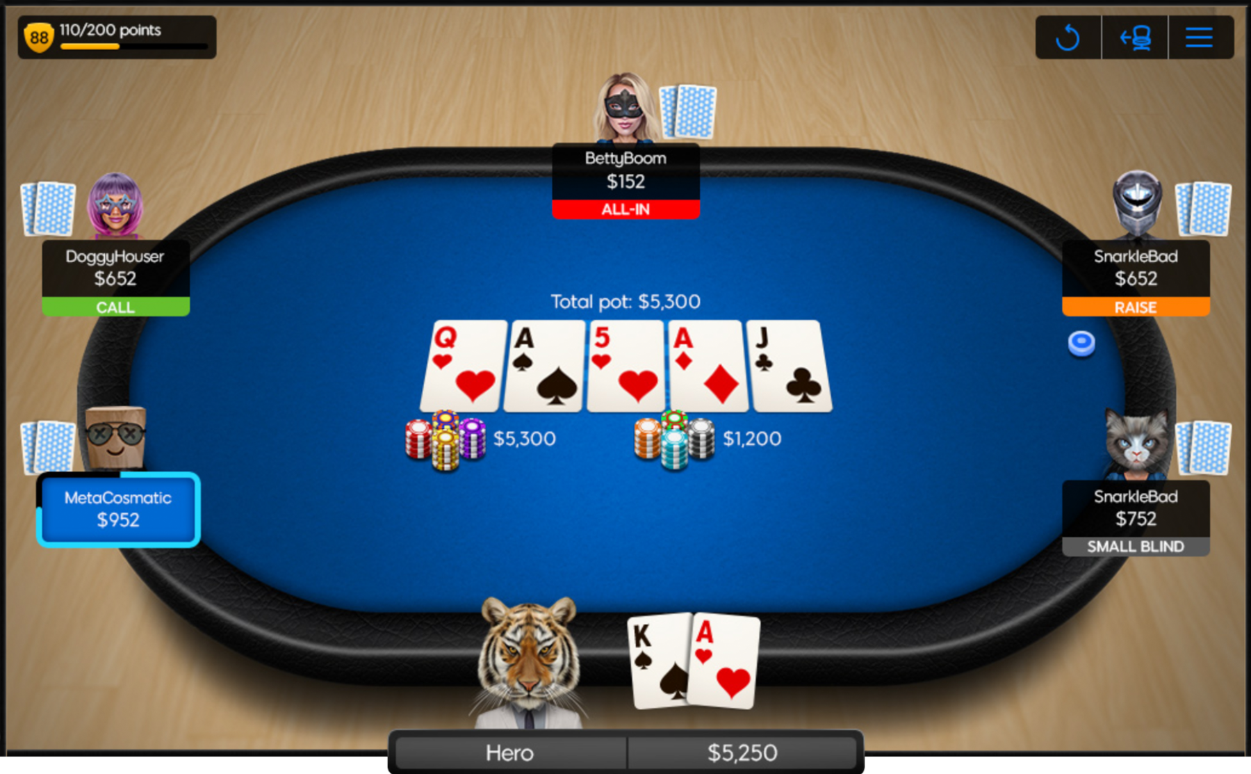 Play poker online for money - casino table with players - poker fish hunting