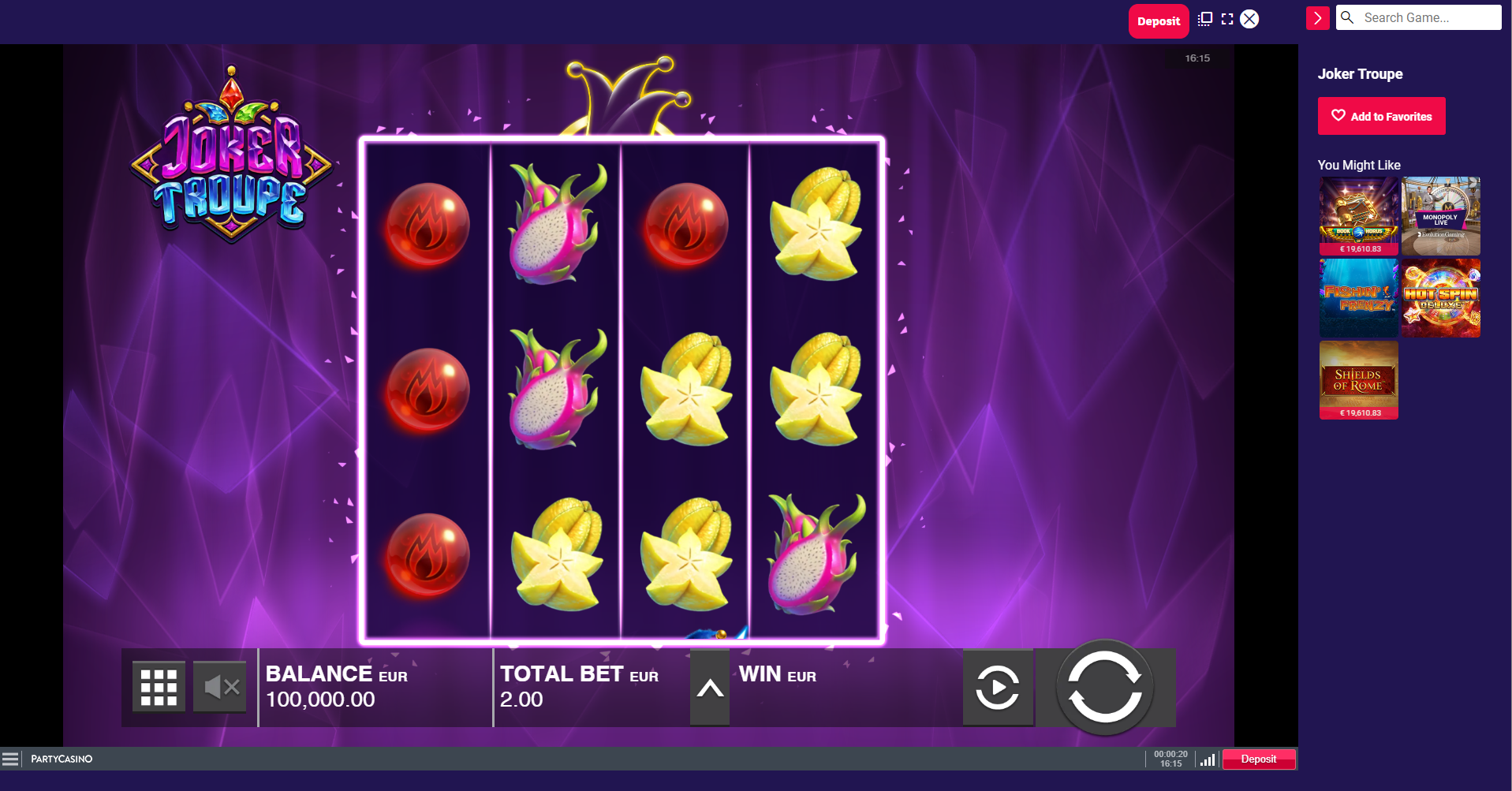 joker troupe slot game