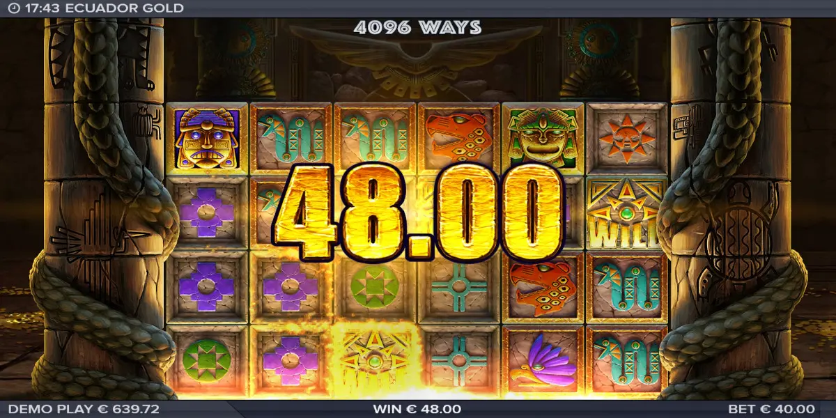 Ecuador Gold slot game Wild Symbols Won