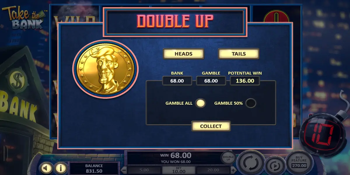 Take The Bank slot game Risk game let you Double your Win