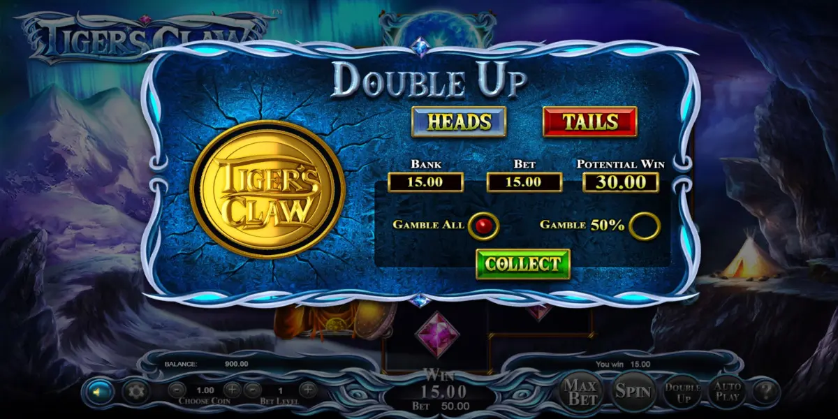 Tigers Claw slot game Gamble feature