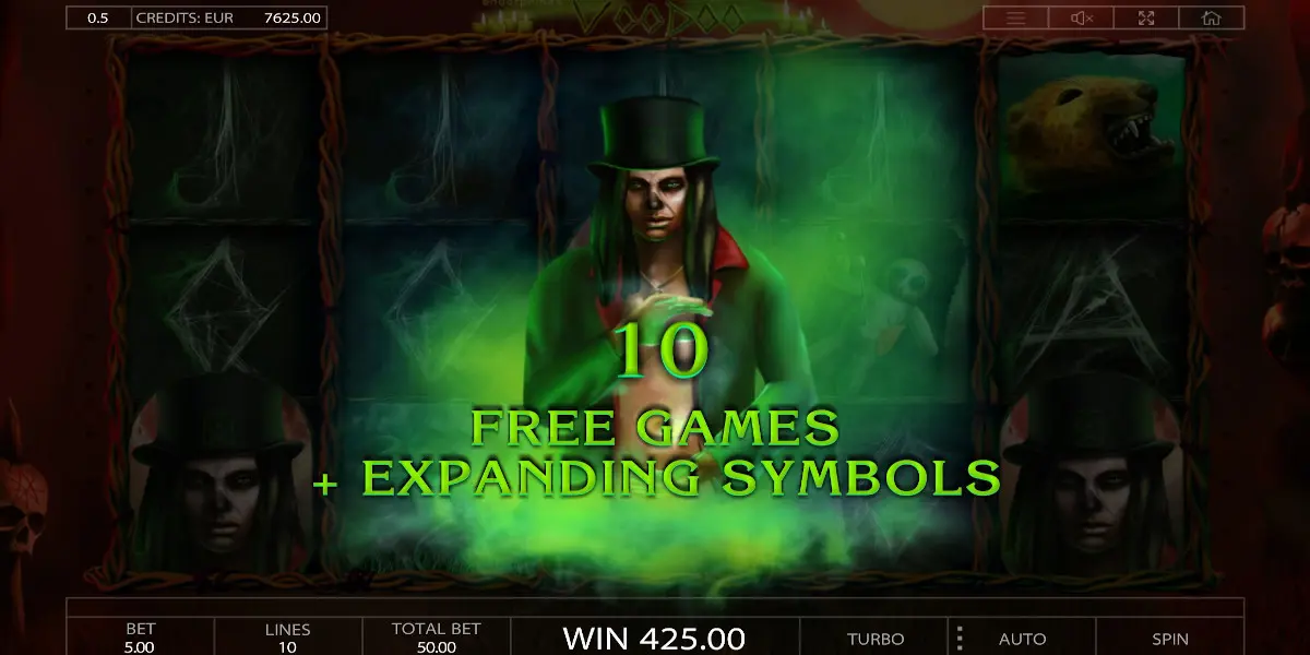 Voodoo slot game Free Spins won