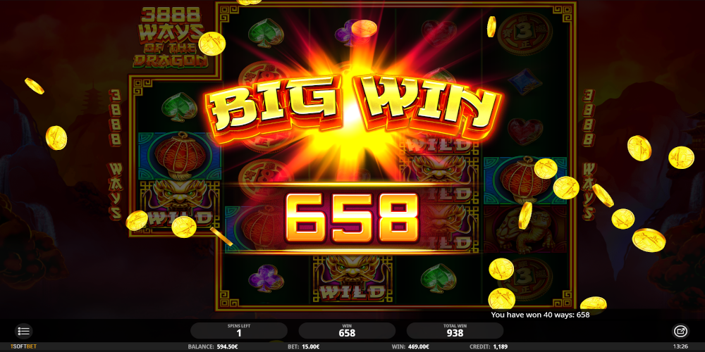 3888 Ways of the Dragon slot game Bonus Win during Free Spins