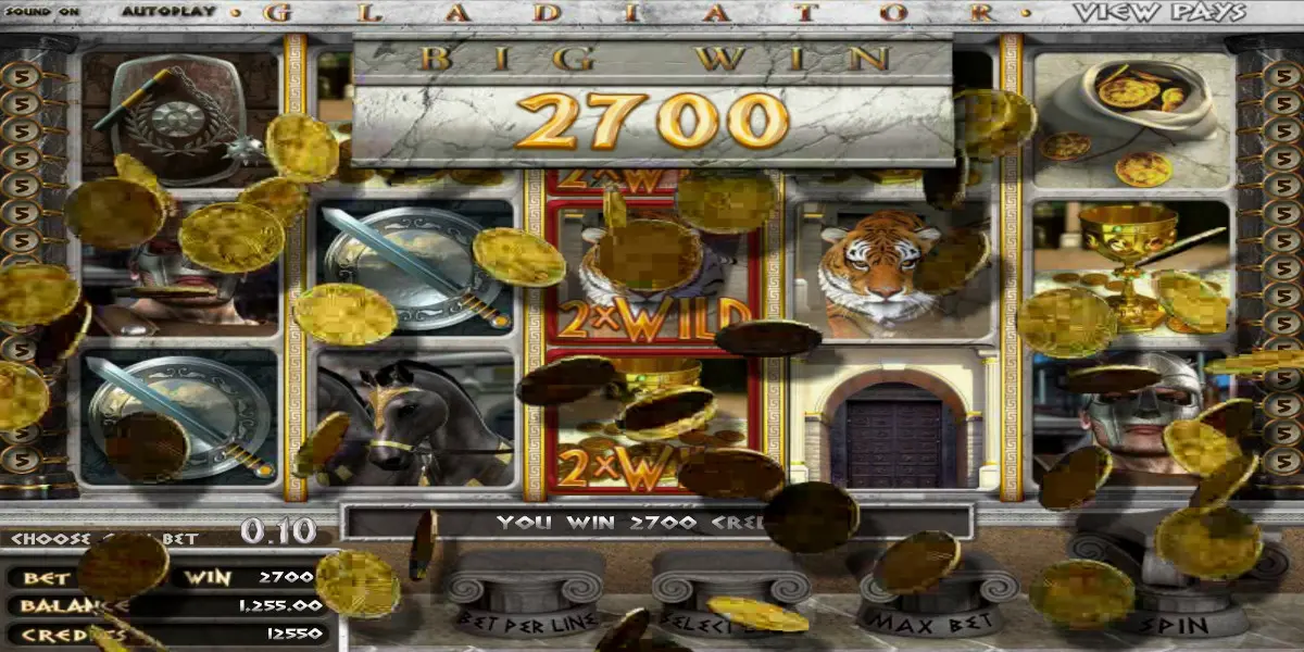 Gladiator slot game Big Win