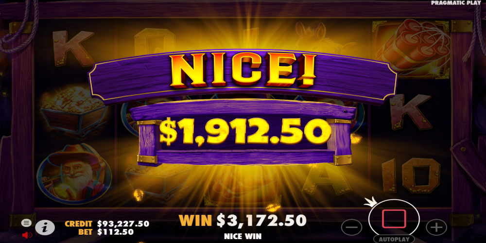 Gold Rush slot game BIG Win during Free Spin