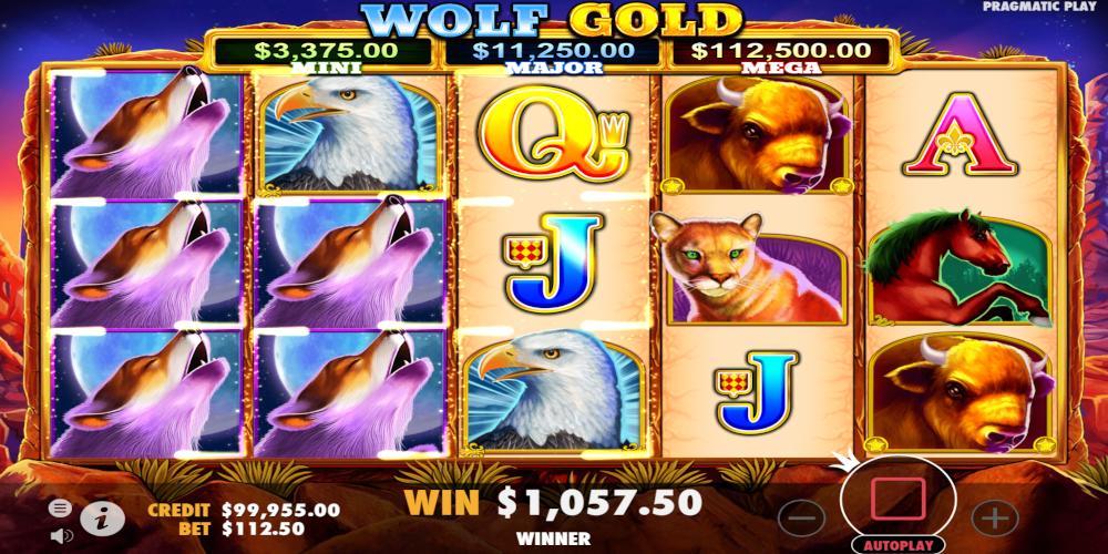 Wolf Gold slot game Gameplay WIN