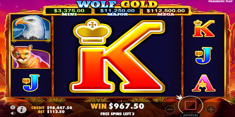 Wolf Gold slot game Win during Free Spins