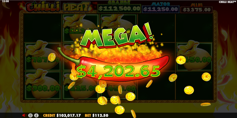 Chilli Heat slot game Mega Win