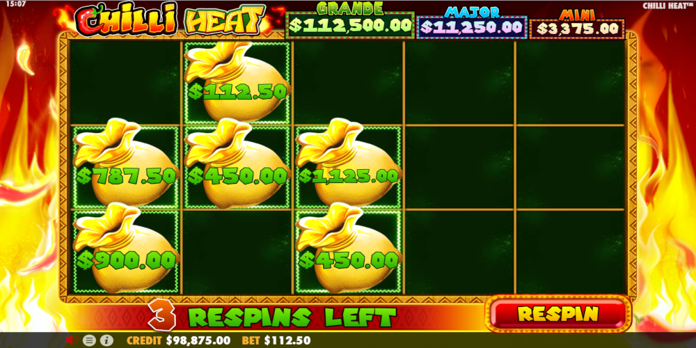 Chilli Heat slot game Respin (Free Spins)