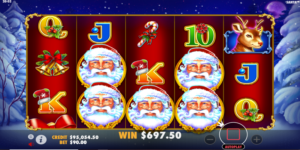 Santa slot game Win