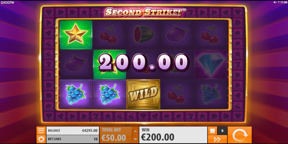 Second Strike slot game Win