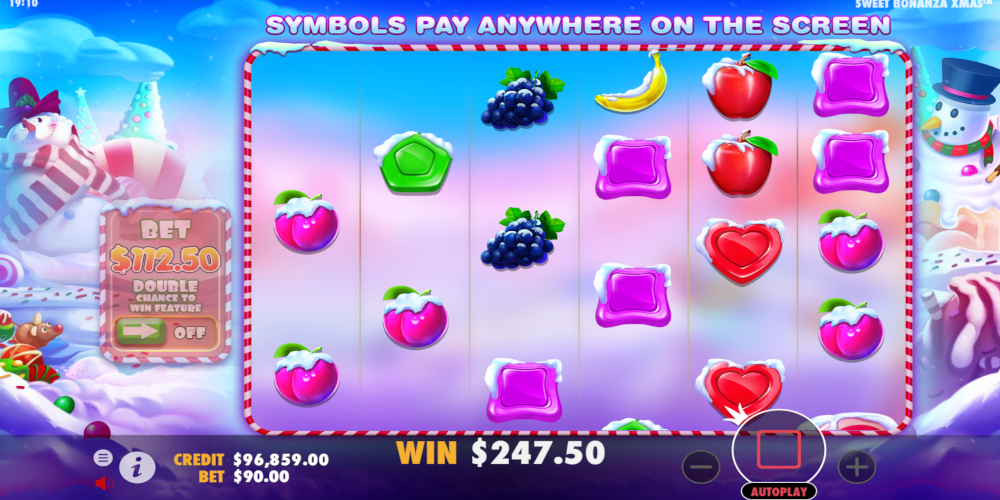 Sweet Bonanza Xmas slot game Win