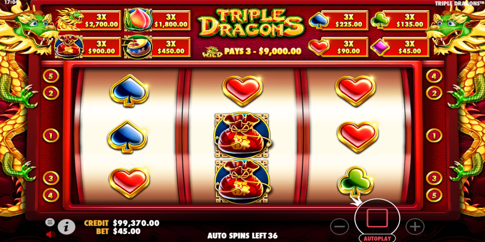 Triple Dragons slot game GamePlay