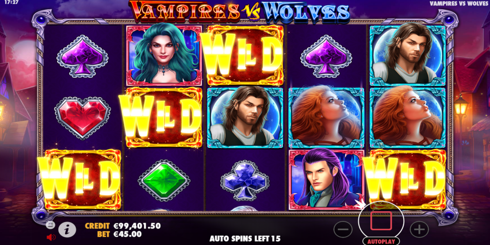 Vampires vs Wolves slot game Wild