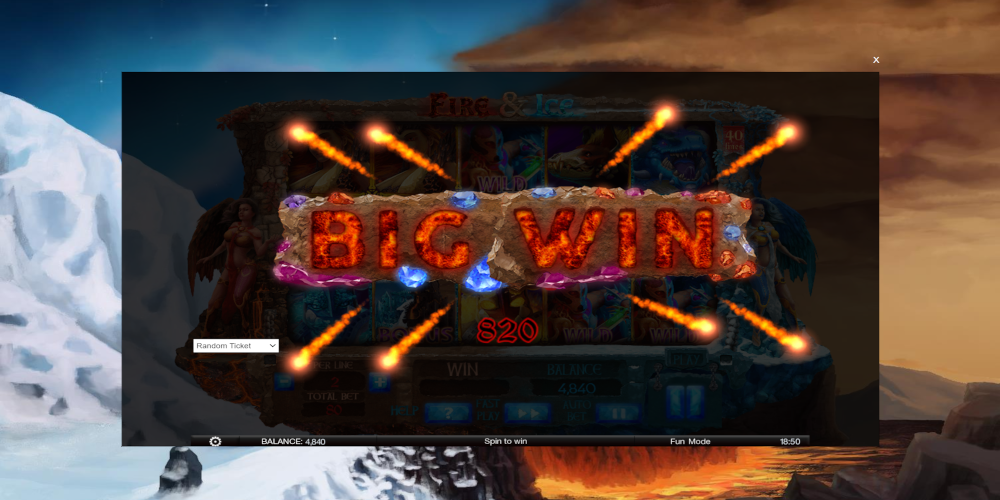 Fire & Ice slot game Big Win