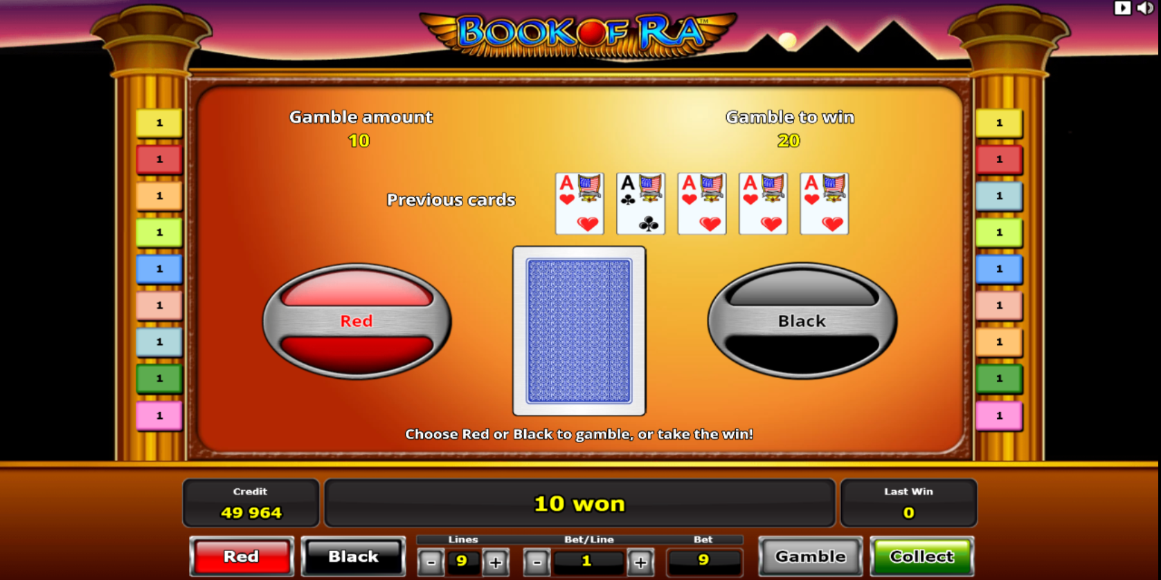Book of Ra slot game Gamble