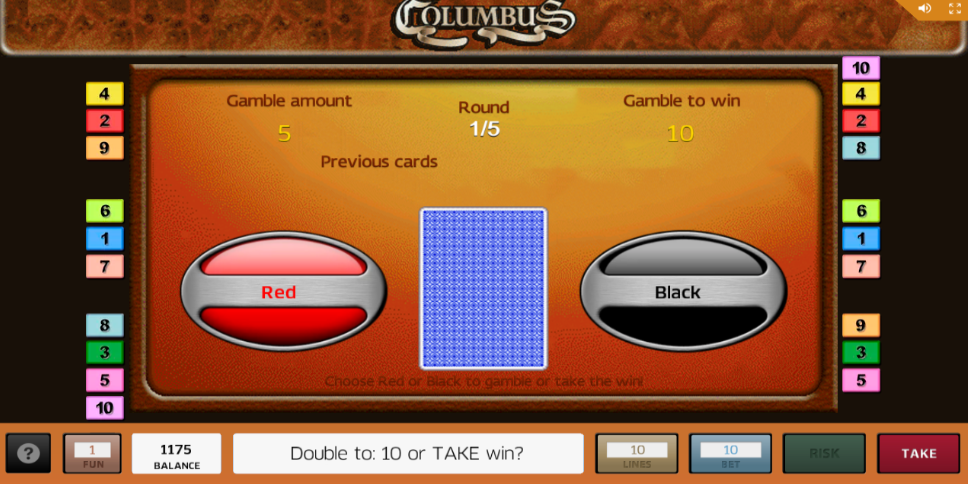 Columbus slot game Take Win or Risk