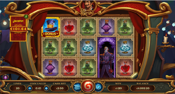 Dr Fortuno slot game Gameplay