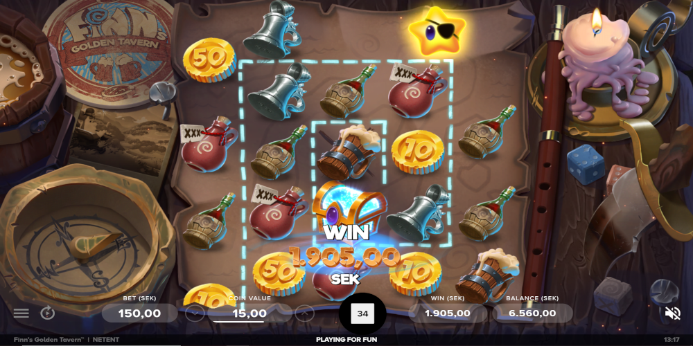 Finn's Golden Tavern slot game Blue Chest Symbol