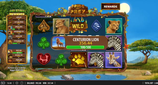Pride and Prey slot game Rewards