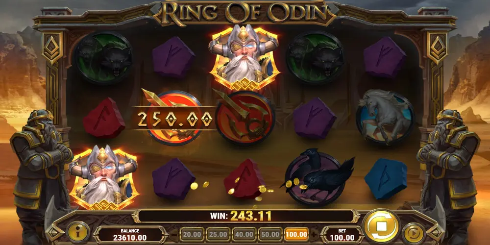 Ring of Odin slot game Gameplay WIN