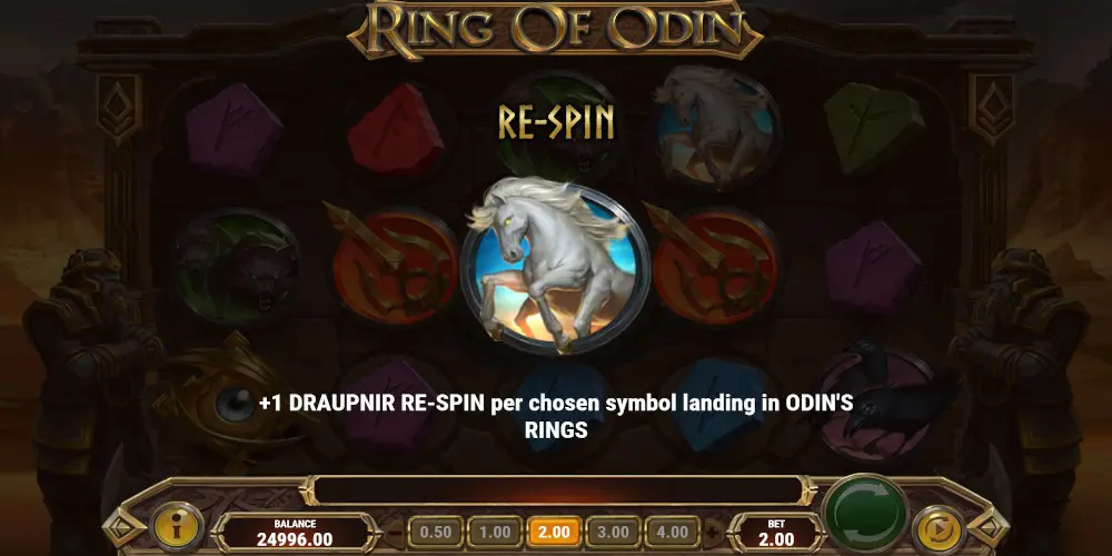 Ring of Odin casino slot game Re-Spin feature