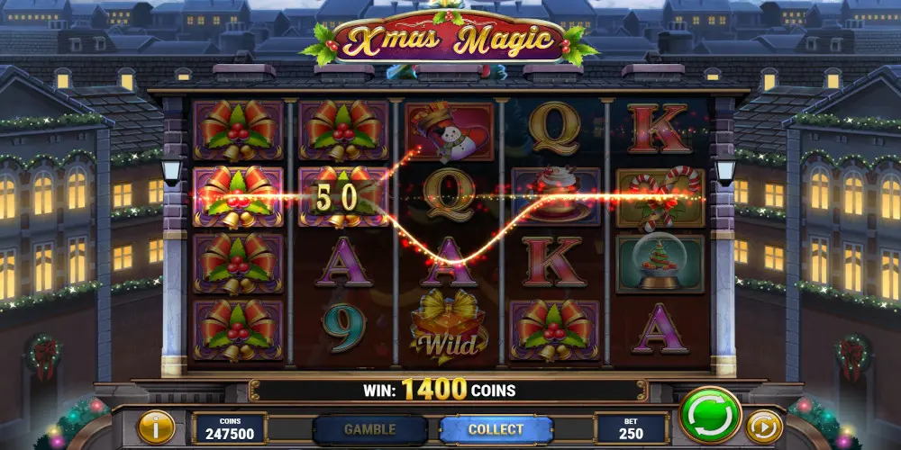 Xmas Magic slot game Gameplay Win