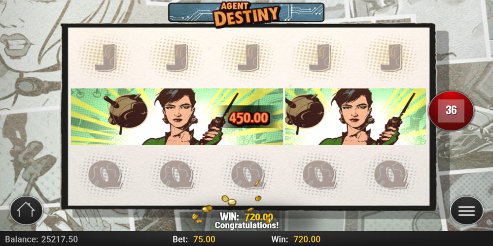 Agent Destiny slot game Win