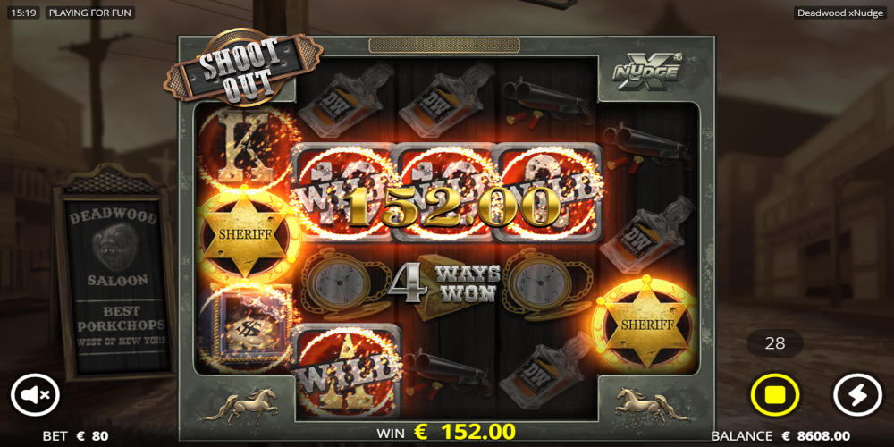 Deadwood DEMO slot free play - Wild symbols Payout