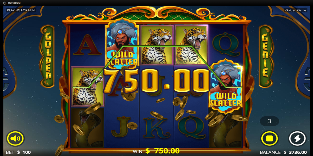 Golden Genie slot game Win