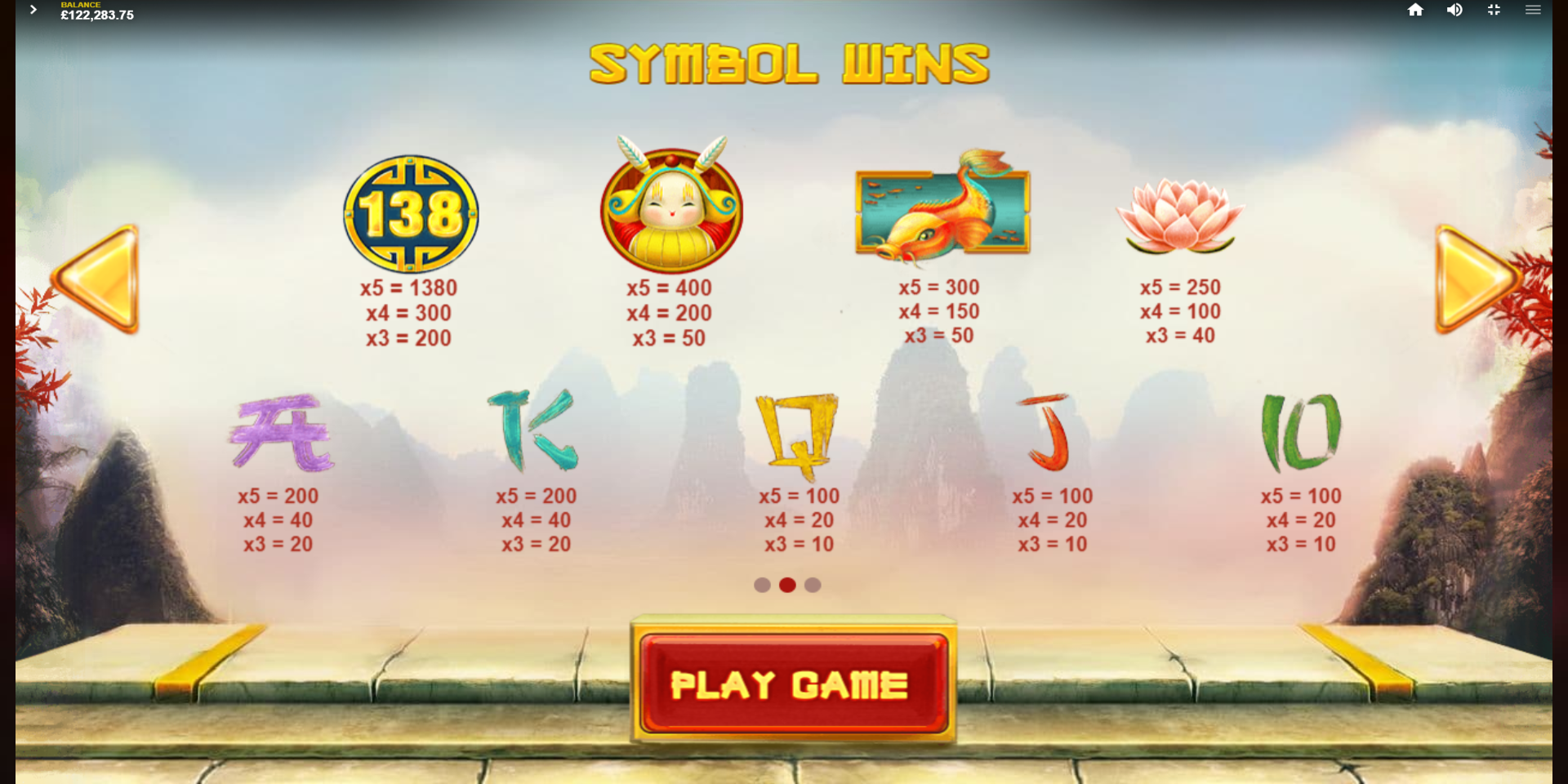 Dragons Luck slot game Symbol WINS