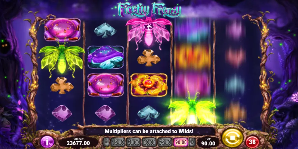 FIrefly Frenzy slot game Firefly Wilds feature