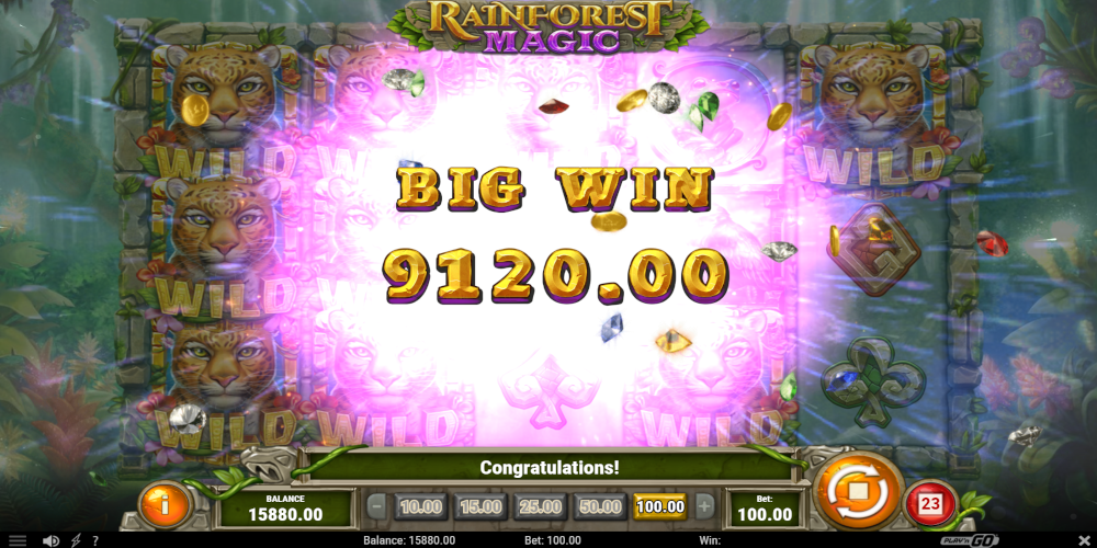 Rainforest Magic slot game Big Win
