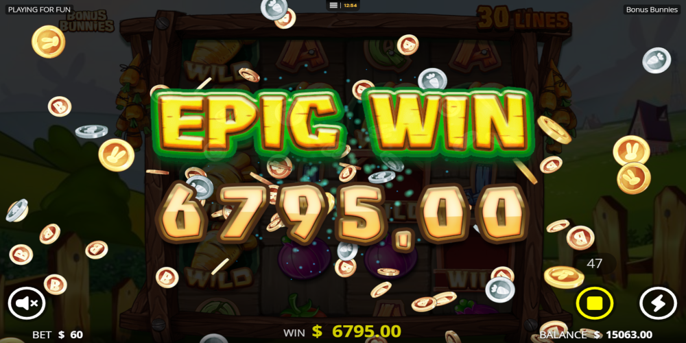 Bonus Bunnies slot game Epic Win