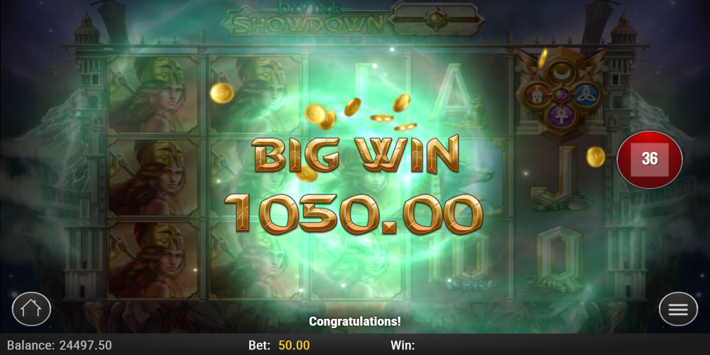 Divine Showdown slot game Big Win