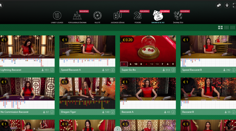 unibet baccarat - different baccarat rooms