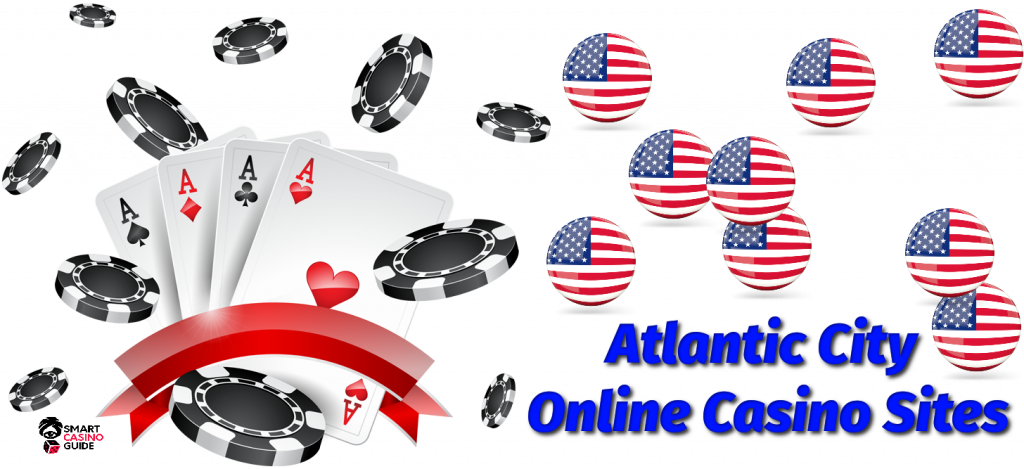 Casino cards, chips, US flags - Atlantic City Online Casino Sites