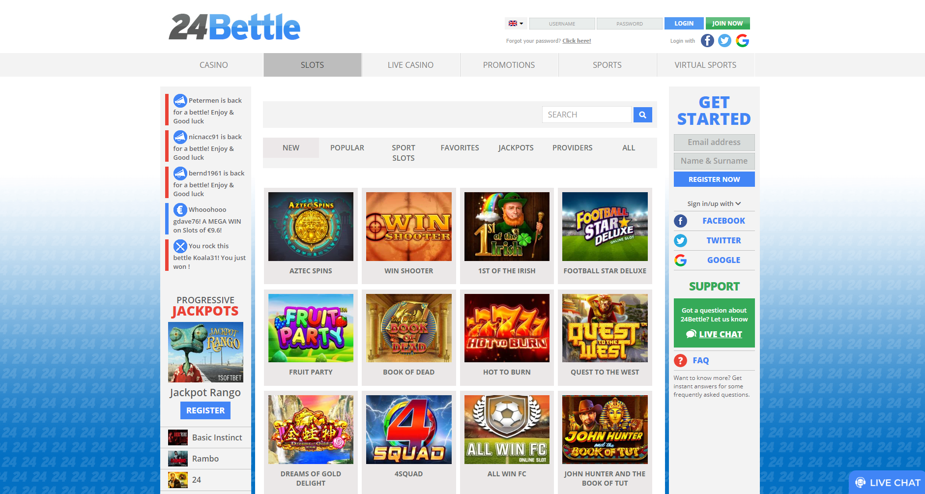 24bettle casino games - aztec spins football star book of dead fruit party quest west