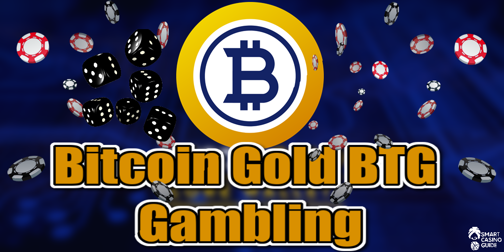 Bitcoin Gold BTG Gambling, logo, chips, dice