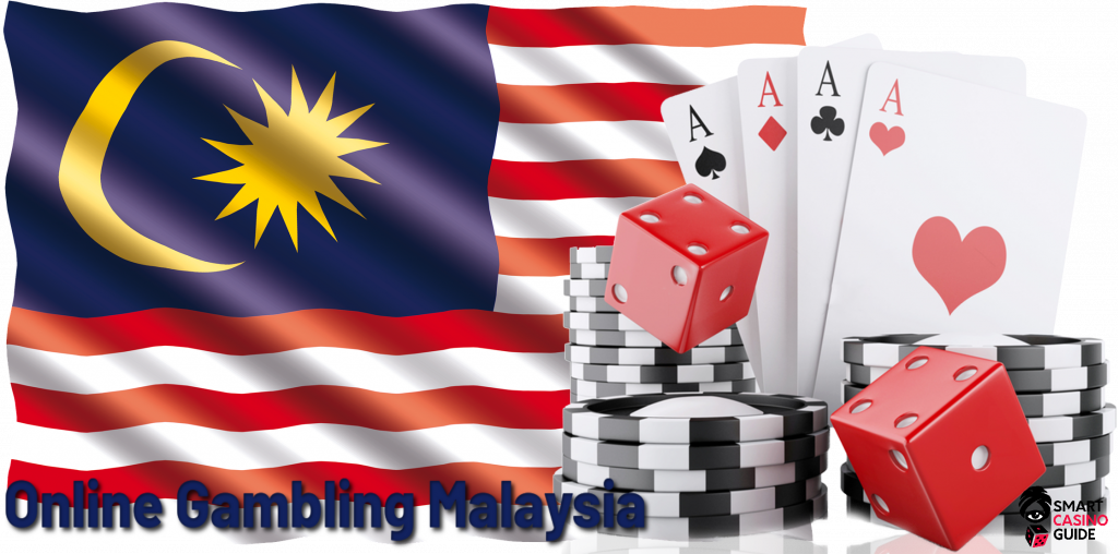 online gambling malaysia, flag, 4 aces, dice, chips