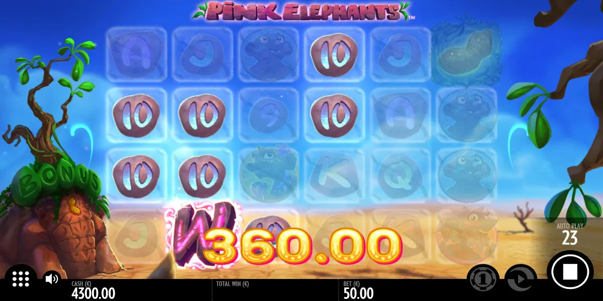 Pink Elephants slot game Wild Symbol win