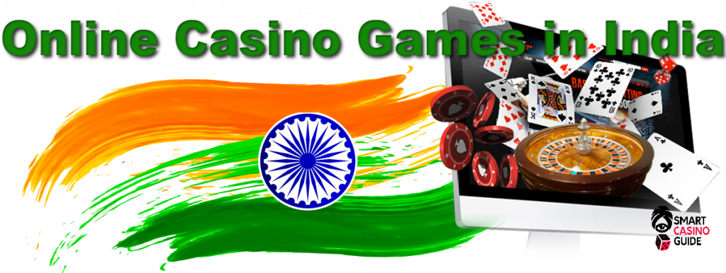 play online casino games in India, flag and computer
