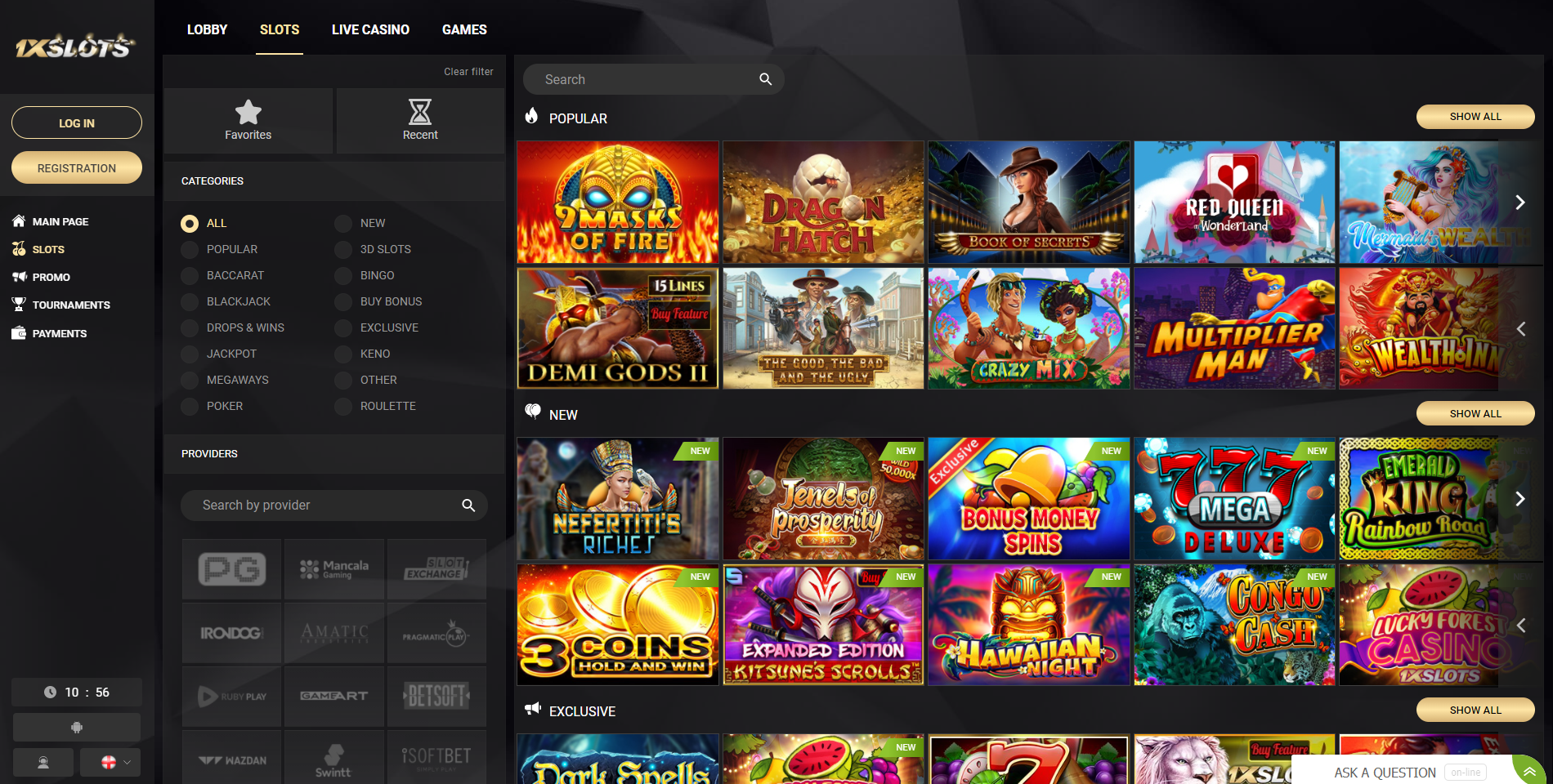 1xslot casino slots 9 masks of fire nefertiti riches book of secrets dark spells